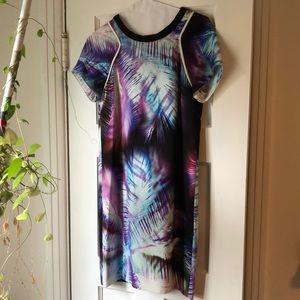 Sandro dress multicolor palm motif size 1